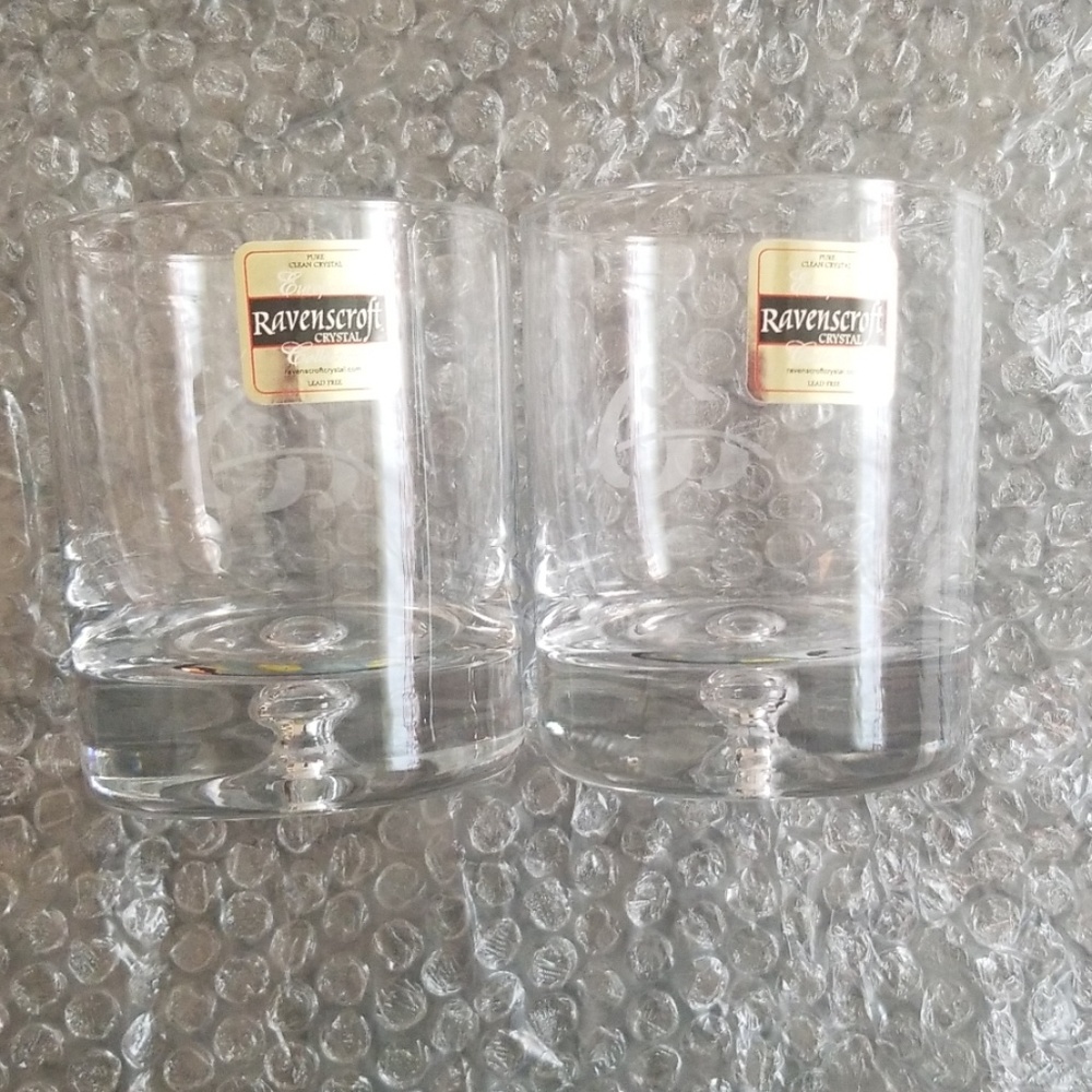 NEW set of 2 Ravenscroft Crystal Glasses